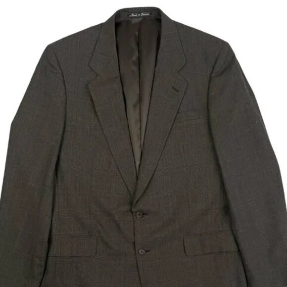 Vintage Mens Pierre Balmain Blazer Size 44 XL (Extra Long) 1970s Wool Glen Plaid